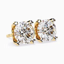 VALANOVA BIS Hallmark 14KT Yellow Gold Diamond Studded Earrings- 2.05 gm image 3