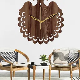 Freny Exim Brown Analogue Wood Wall Clock-picture-33