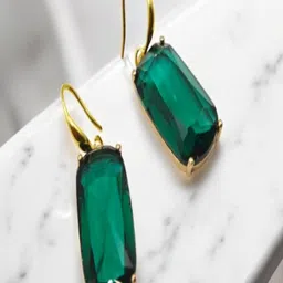 SAPRAA TRENDS Gold-Plated Stainless Steel Artificial Stones Drop Earrings-picture-33