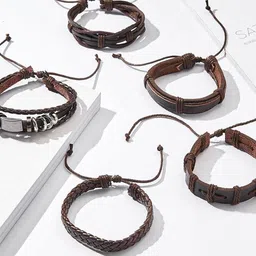 The Roadster Lifestyle Co Set Of 6 Braided Wrap Around Bracelet-picture-41