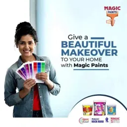Magic Paints 2201 Ajooba Series 2 Kg Nut Brown Matte Finish Acrylic Distemper Paint image 3
