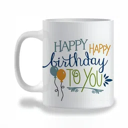 Mr UVD White & Blue Graphic Printed Ceramic Matte Mug - 350 ml-picture-13