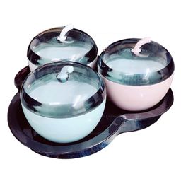 FunBlast Apple Shaped Dry Fruit Storage Container with Lid and Tray - Blue & Pink-picture-20