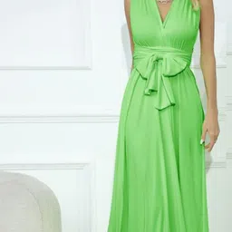 StyleCast V-Neck A-Line Maxi Dress image 2