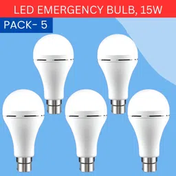 yaroh 15W Rechargeable Inverter LED Bulb with Upto 4H.Power Cut Lighting Pack of_5I386 4 hrs Bulb Emergency Light-picture-21