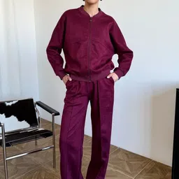 Mast & Harbour Round Neck Long Sleeves Sweatshirt With Trousers Co-Ords image 4