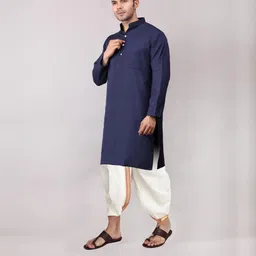 ADARNIYA Men Embroidered Straight Kurta Set image 3