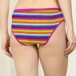 AROUSY Yellow & Red Printed Bikini Panties - Pack Of 6 image 5
