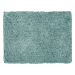 Saral Home Green Polyester Non Slip Fluffy Bathmat (50x70 cm) image 3