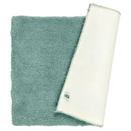 Saral Home Green Polyester Non Slip Fluffy Bathmat (50x70 cm) image 4