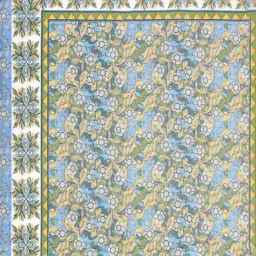 JaipurFabric Blue Cotton Printed 180 TC Single Bedsheet with 1 Pillow Covers image 5