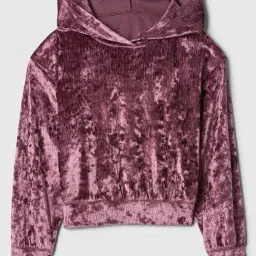 GAP Girls Purple Solid Hoodie-image-97