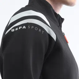 u.s. polo assn. Uspa Active Black Cotton Regular Fit Sports Sweatshirt image 5