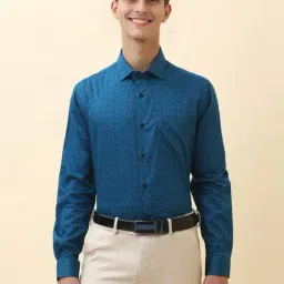 Allen Solly Blue Slim Fit Printed Shirt-picture-29