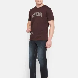 Octave Wine Regular Fit Graphic Print Crew T-Shirt image 5