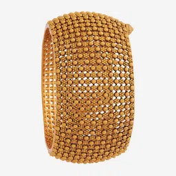 Kushal's Fashion Jewellery Gold-Plated Ethnic Antique Bangle image 2
