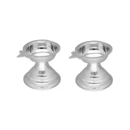 Sri Jagdamba Pearls Ishika 0.8 Silver Diya - Set of 2-image-75