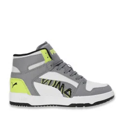 Puma Kids RBD Game V1 Feather Grey Ankle High Sneakers-picture-11