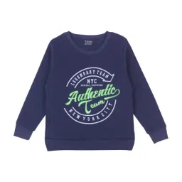 Proteens Kids Navy Cotton Printed Sweatshirt-picture-20