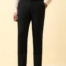 Allen Solly Black Slim Fit Trousers-picture-0