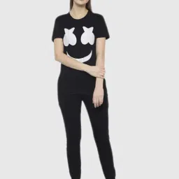 Vimal Jonney Black Graphic Print Pajama Set-picture-25