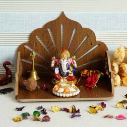 eCraftIndia Sunrays Design Laminated Wood Pooja Temple/Mandir-picture-44