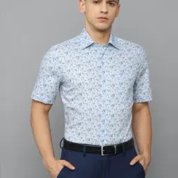 Louis Philippe Blue Cotton Regular Fit Floral Print Shirt-picture-40