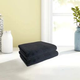 Spaces Solid Grey Cotton Hand Towels - Set of 2-picture-21
