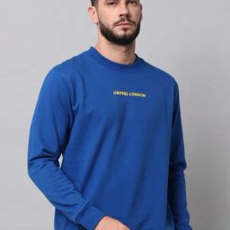 GRIFFEL Royal Blue Round Neck Sweatshirt-picture-48