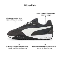 Puma Men's Blktop Rider Grey Casual Sneakers image 5