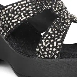 Inc.5 Women's Black Casual Wedges image 5