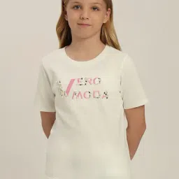 VERO MODA GIRL Bright White Cotton Embellished T-Shirt-picture-14