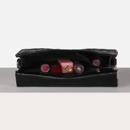 Van Heusen Black Quilted Cross Body Bag image 5