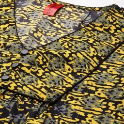 Cottinfab Yellow & Black Abstract Top image 5