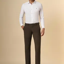 Allen Solly Brown Slim Fit Trousers image 5