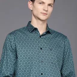 Allen Solly Pure Cotton Classic Fit Opaque Printed Casual Shirt-picture-11