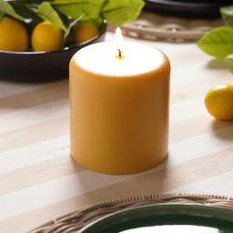 Pure Home and Living Wax Mustard Oud Pillar Candle (Extra Large)-picture-31