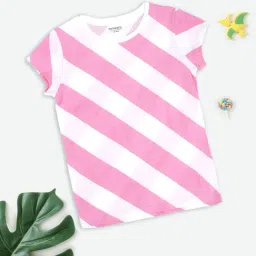 Pantaloons Junior Girls Star White Striped T-Shirt-picture-29