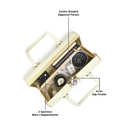 Lavie Luxe Off White Luxe Dazzle25 Frame Handbag image 5