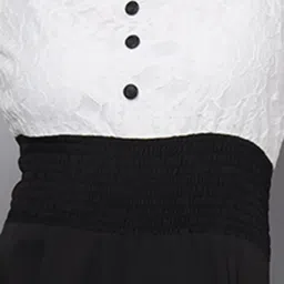 Eavan White & White Self Design Jumpsuit image 5