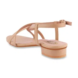 Shoetopia Women's Beige Back Strap Sandals image 5