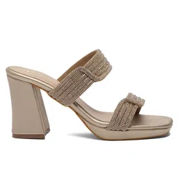 ERIDANI Embellished Party Block Mules image 2