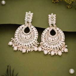 MEIRA JEWELLERY Gold-Plated Contemporary Chandbalis-picture-5