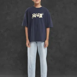 Rare Ones Boys Navy Cotton Graphic T-Shirt image 5