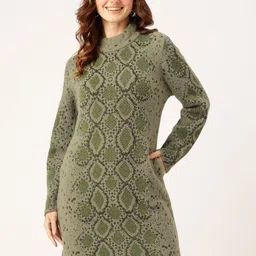 APSLEY Geometric Self Design Jumper Dress-image-56