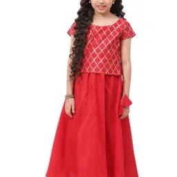 Biba Girls Pink Embellished Lehenga Set-picture-27