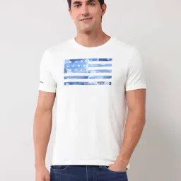 U.S. Polo Assn. Denim Co. White Cotton Slim Fit Printed T-Shirt-picture-27