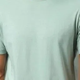 BLUEFICUS Men Solid Round Neck T-shirt image 2