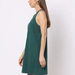GAP Teal Relaxed Fit Solid Dress image 4