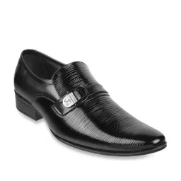 Mochi Men's Black Formal Loafers image 2